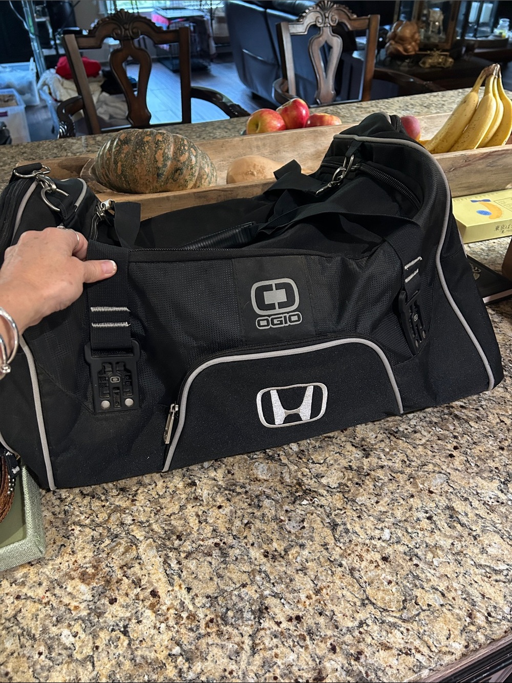 OGIO Rage Black Duffel Bag with Honda Logo - Shoe Compartment